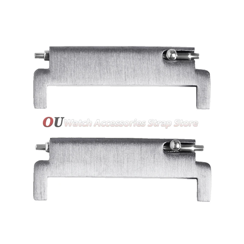 2 Stück Uhrenarmband-Adapter Uhrenzubehör 18mm auf 20mm 22mm, 20mm auf 18/20/22mm, 22mm auf 22mm Schnellverschluss Silberne Stifte Verbindungsstück – Detail 3