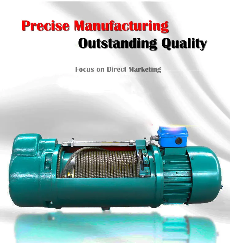 Single Double Speed 3t 5t 10t 15t Electric Hoist Electric Wire Rope Hoist with Motorized Trolley