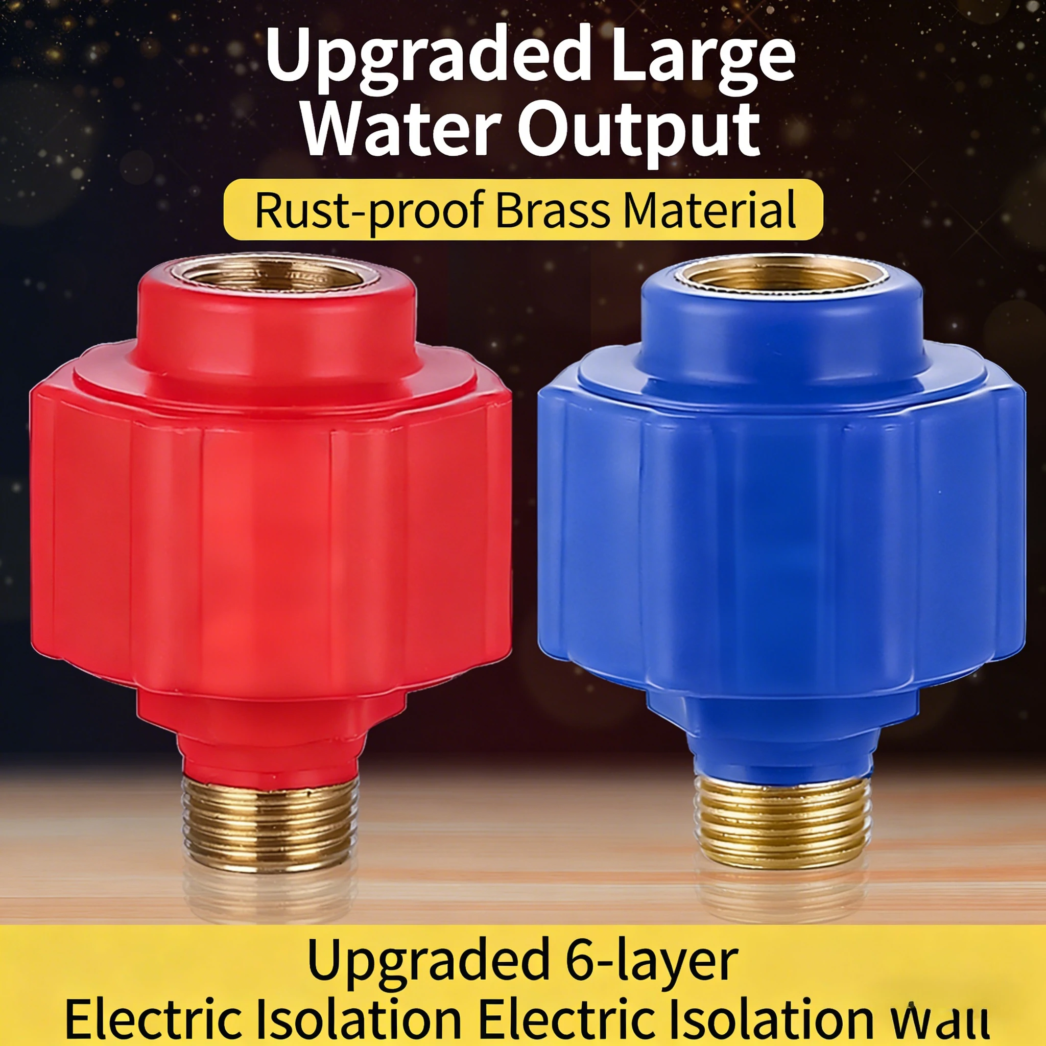 

General-purpose Electric Water Heater All-copper Connectors, High-flow, Anti-electric Shock Safety Isolation Wall Household