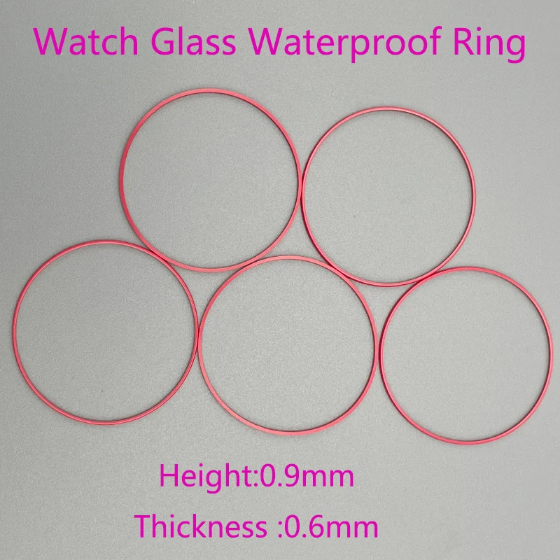 

Red Gasket Ring 0.6mm Thick Dia 25-40MM Waterproof Gasket Fits Watch Case Back Cover T035 Couturier 1853 Case Ring Part