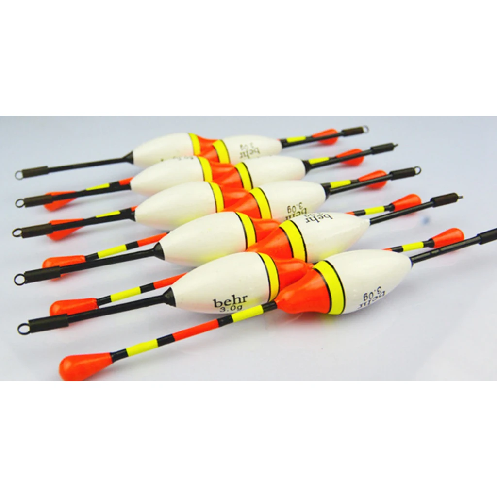 1pc/15pcs Vertical Buoy Sea Fishing Floats Bobbers Set Assorted Size for Most Type of Angling w/Attachment Rubbers Fishing Lures