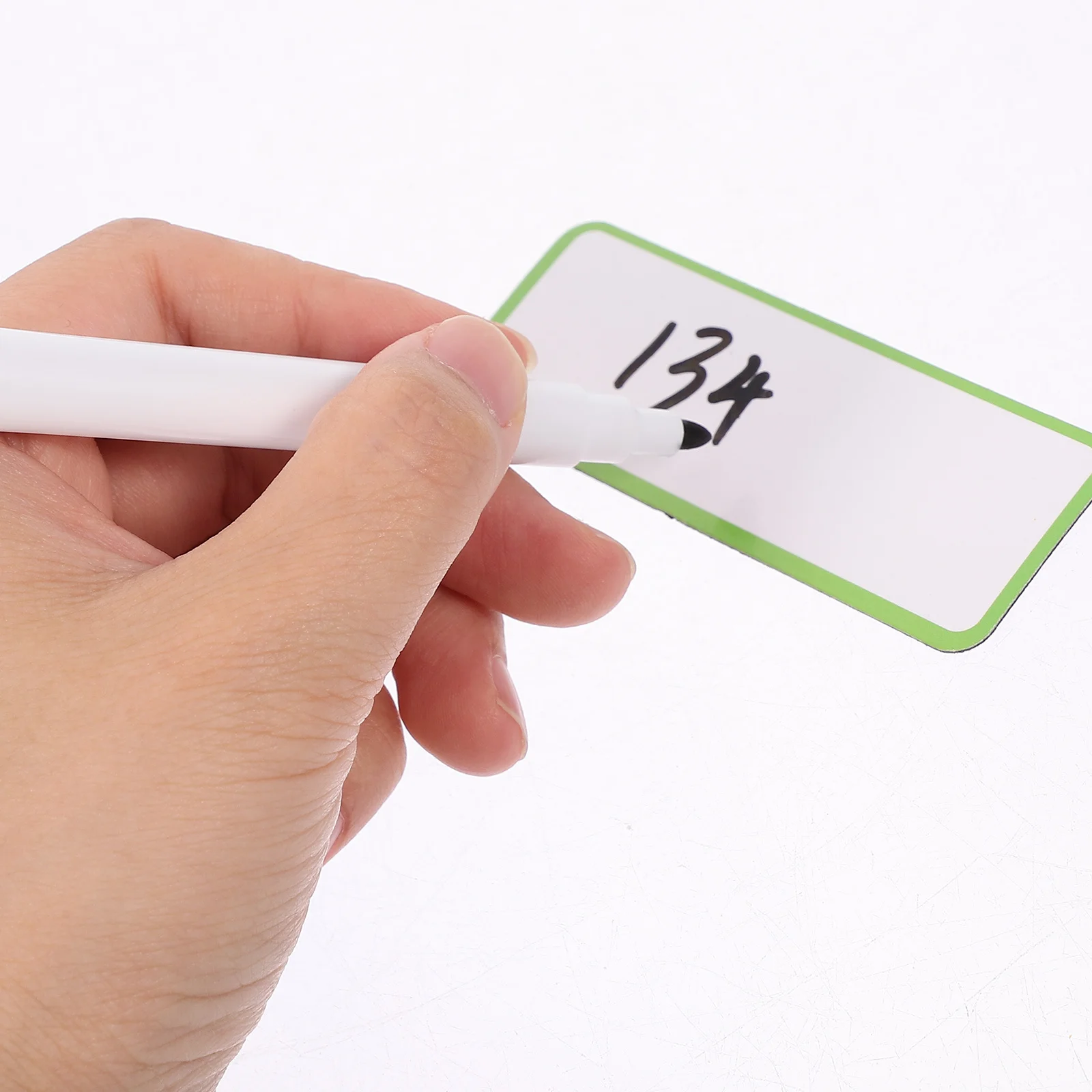 60pcs Magnetic Dry Erase Labels Reusable Erasable Name Tags For Cabinets Whiteboards School Home Magnetic Sticky