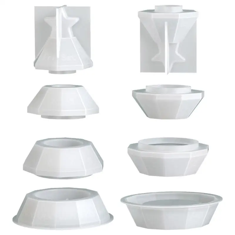 

652F Silicone Christmas Tree Mold With Lid Storage Organizers Mold Compatible For Resin Concrete Cement Casting Projects