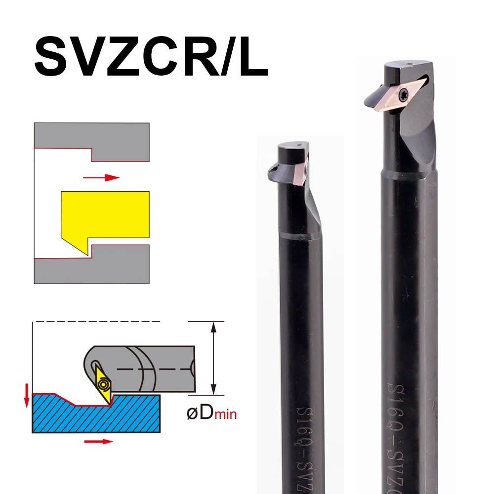 

MZG Internal Turning Tool S16Q S20R S25S SVZCR11 SVZCR16 Holder CNC Boring Bar VCGT VCMT Carbide Inserts SVZCR Lathe Cutter