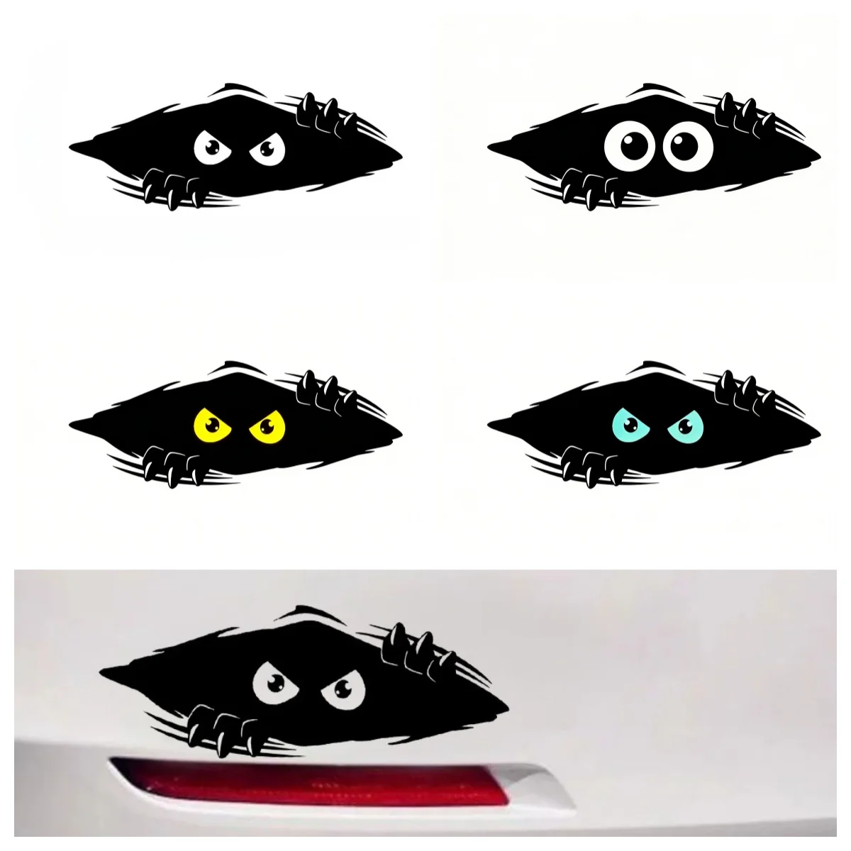 

Peeking Monster Eyes Car Sticker, Waterproof Vinyl Decal for Auto Body Window , Cute Cartoon Vehicle Decor to Cover Scratches