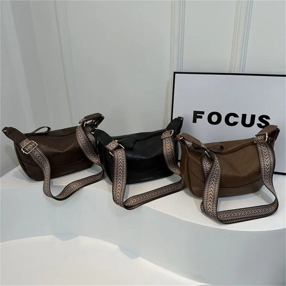 

Fashion PU Shoulder Bags Large Capacity Solid Color Crossbody Bags Messenger Bags Women Girls