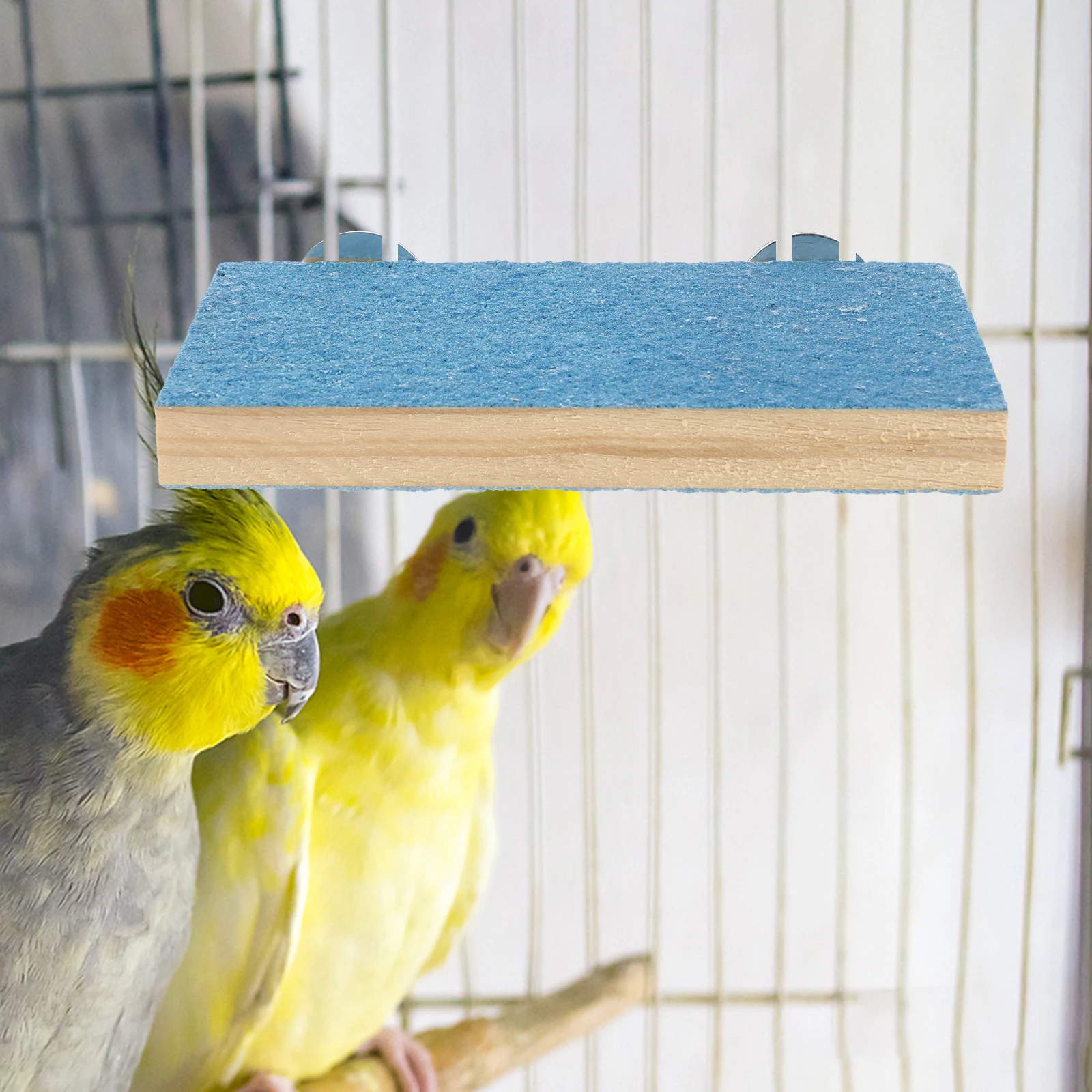

2 Pcs Pet Platform Accessories Bird Platforms Wooden Small Perch Supplies Cage Stand