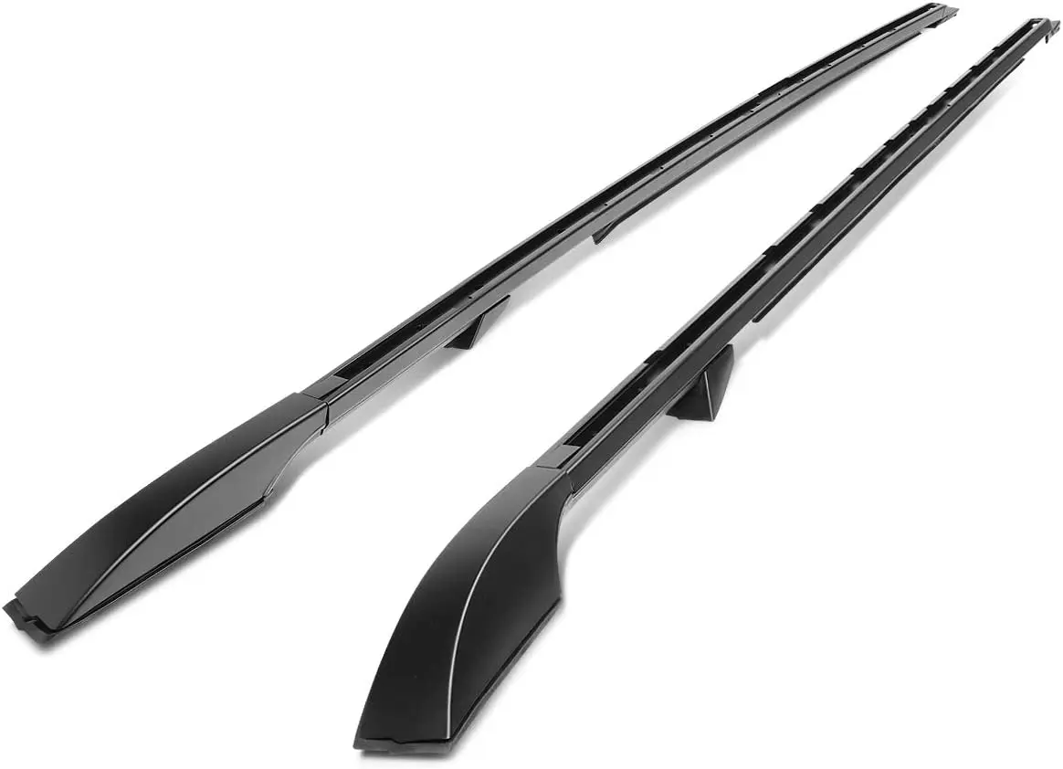 2PCS Fits for Land Rover Discovery LR4 2010-2016 Roof Rack Side Rails Aluminum Top Luggage Carrier Baggage Roof Rails Black