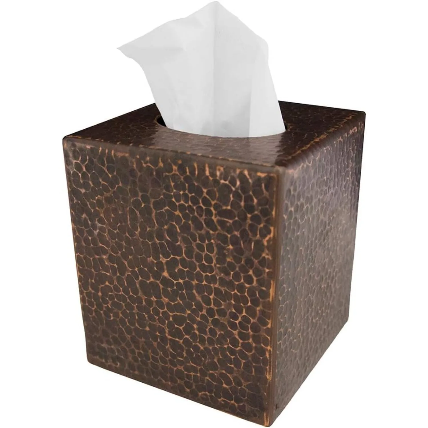 

TBCSDB Small Hammered Copper Tissue Box Cover