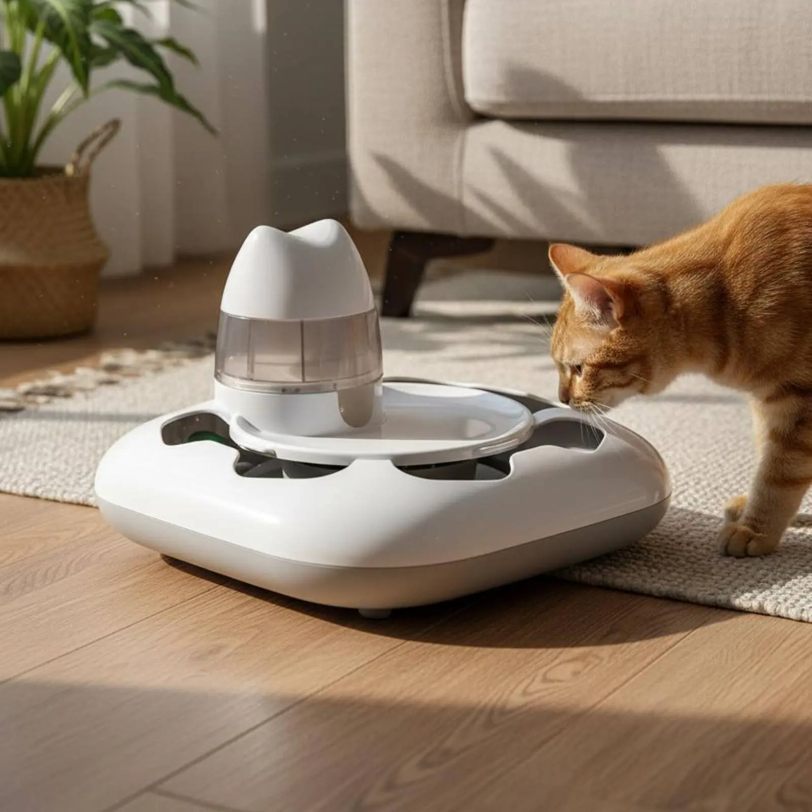 Cat Hunting Game Machine Interactive Play Automatic Cat Toy Electronic Pet Treat Dispenser Random Movement Anti-Rollover Design view 4