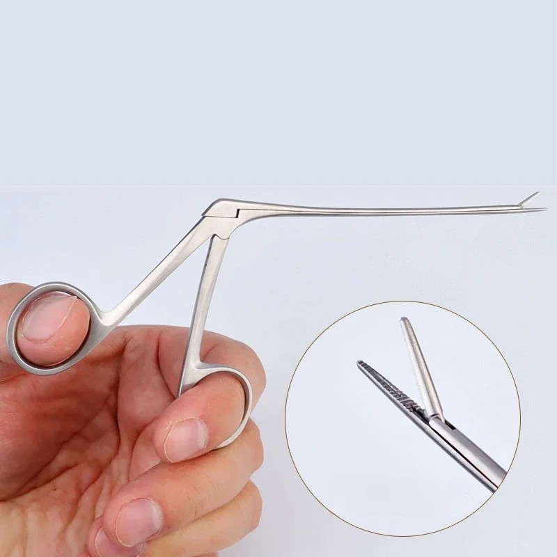 Earwax Remover Micro Crocodile Forceps Medical Ear Wax Pick Tongs Earpick Nose Operational Cleaning Clip Ear Nose Cleaning Tool