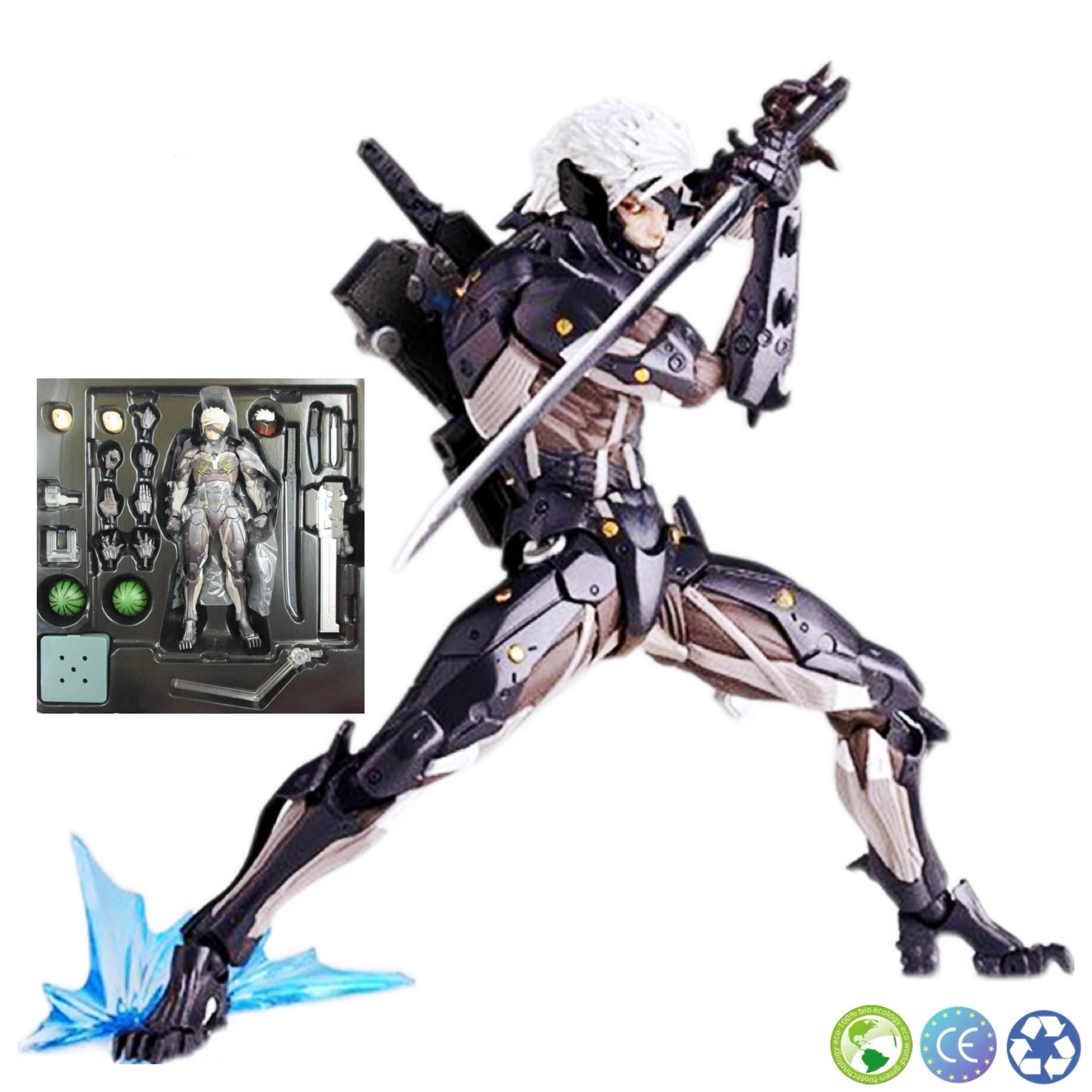 

New Kaiyodo The Ocedo Yamaguchi 140 EX METAL GEAR RAIDEN METAL GEAR RISING Rising Thunder Hand Gift Doll