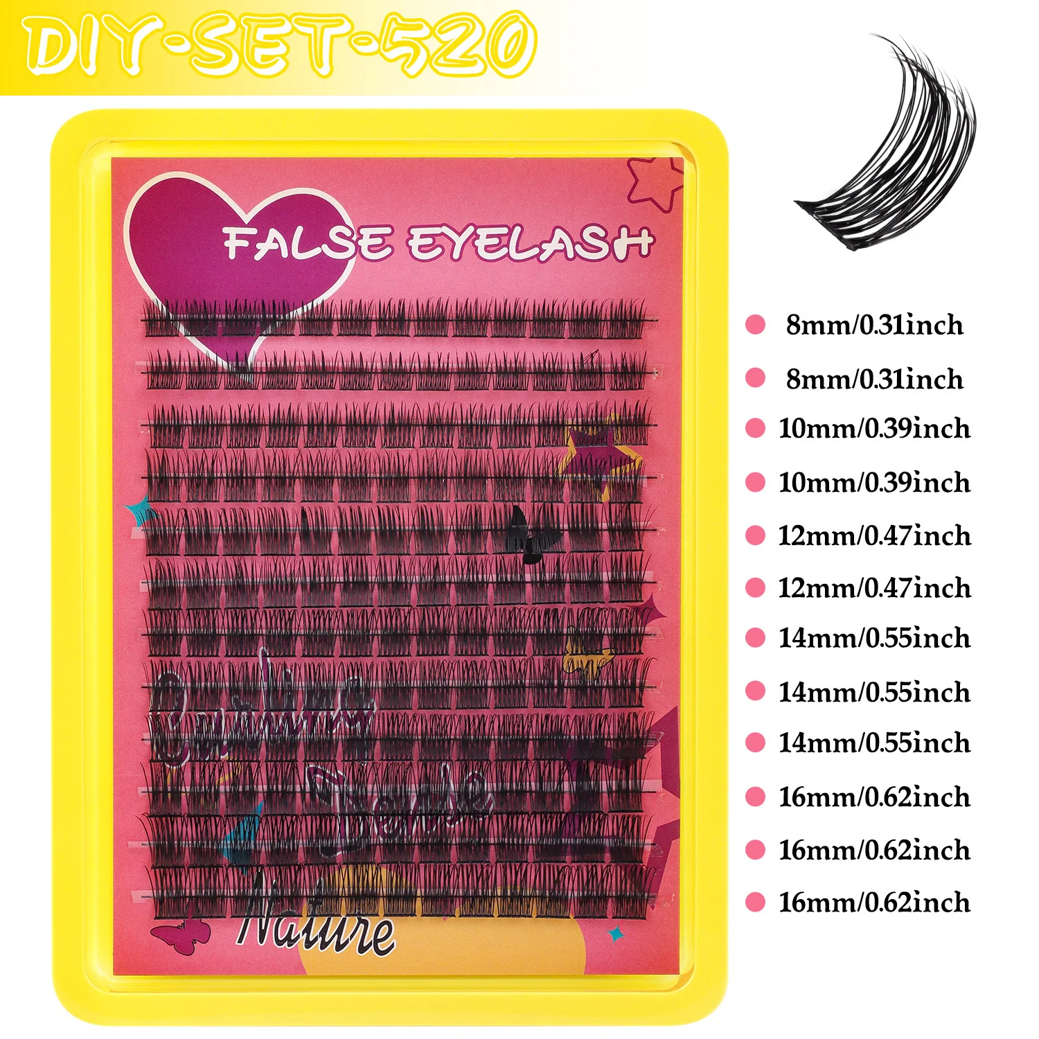 D Song False Eyelashes 10D 20D 30D Mixed Set Hot Selling Eyelash Extensions for Volume Mascara