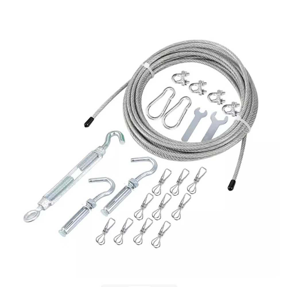 1-10 Meter 1*7/7*7/7*19 0,38-12mm 304 Edelstahl PVC Drahtseil Flexibles Kabel Wäscheleine Weiches Kabel Transparentes Drahtseil