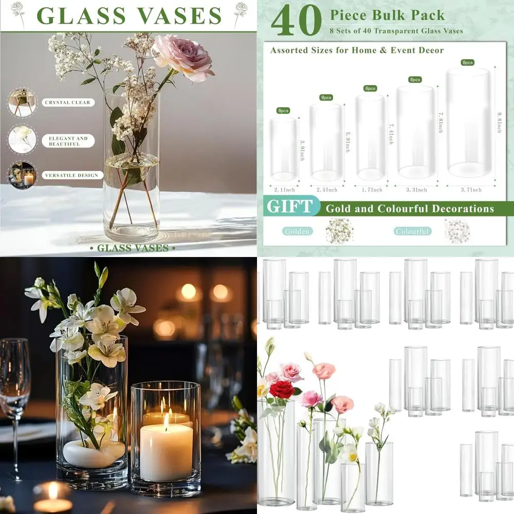 Clear Glass Cylinde…