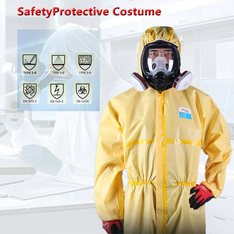 One-Piece Chemical Protective Clothing Hazardous Chemical Chemical Sulfuric Acid And Alkali Resistant Work Clothing