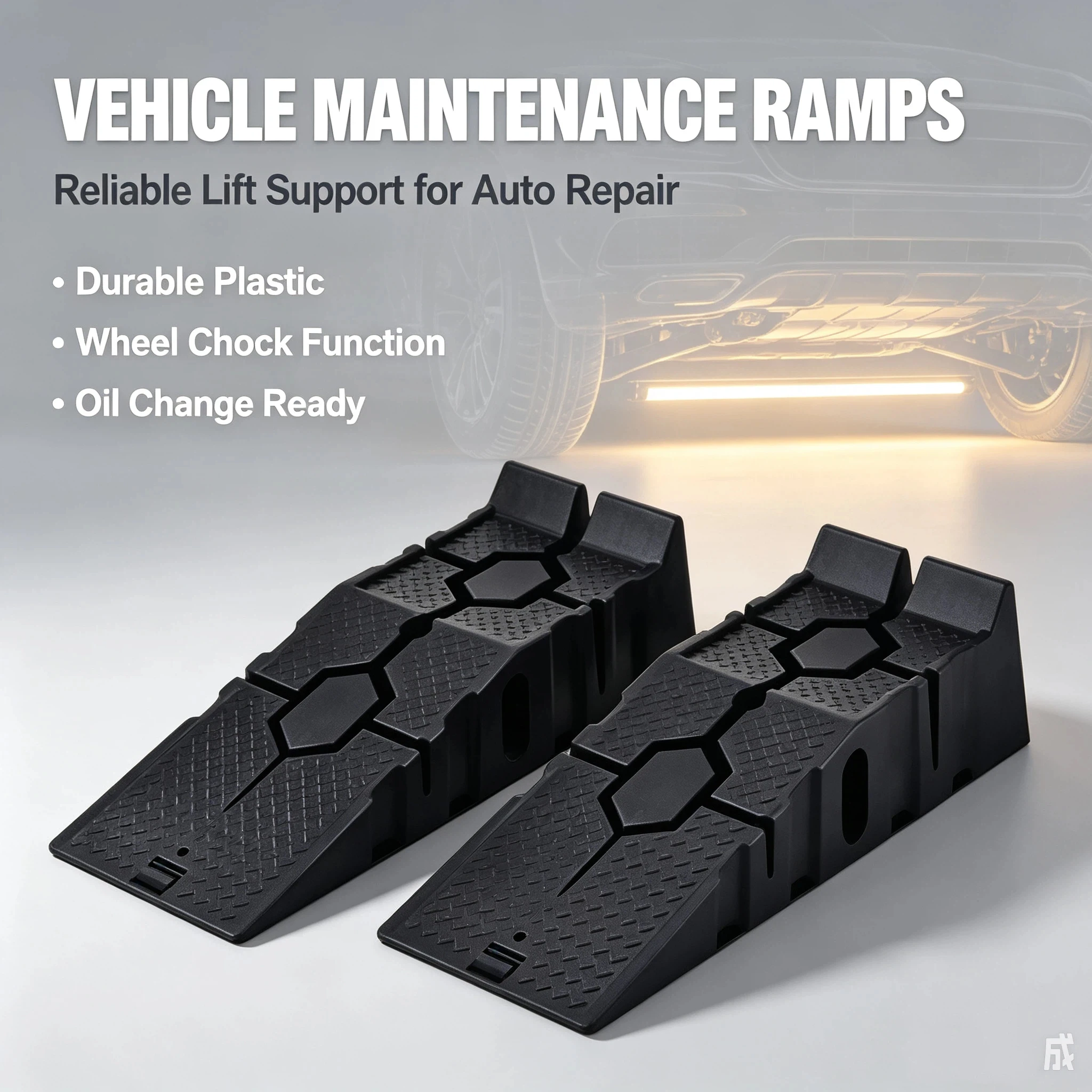 2PCS Car Service Ramps 3 Ton Capacity Portable Vehicle Maintenance Tire Ramps for Lifting Vehicles Car Service & Repair