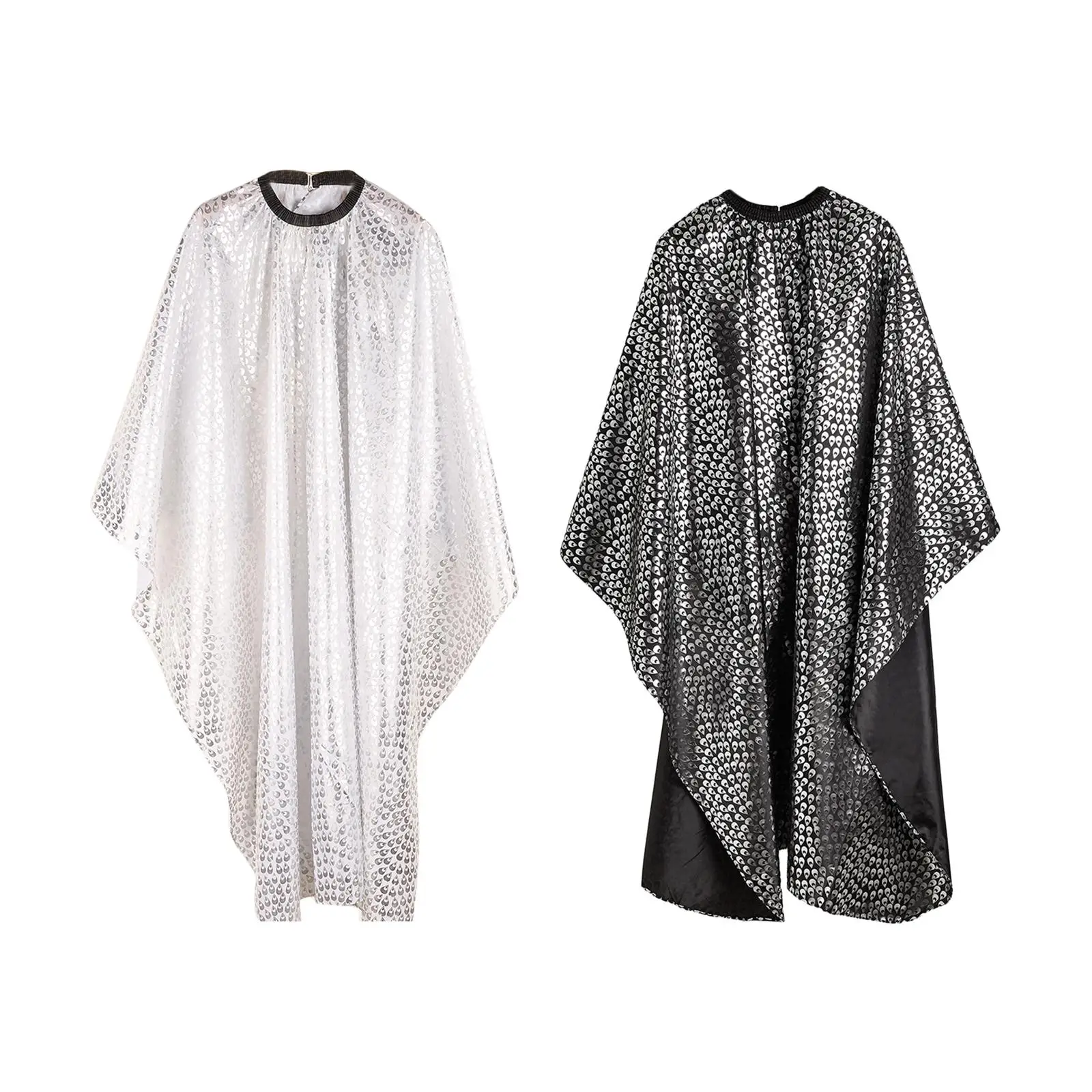 Capa de salão de cabeleireiro com fivela retrátil de metal, capa de estilo de barbeiro, mulheres, unissex, homens