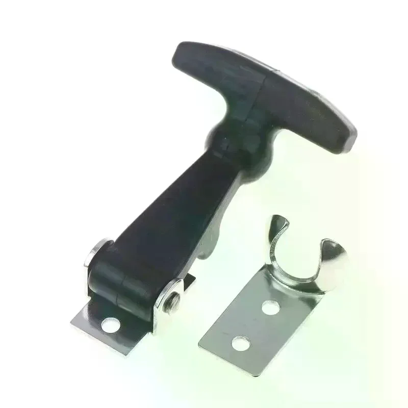 1Set Rubber Hood Catch With Bracket Elastic Stainless Steel Rubber Hood Catch Flexible T-shaped Drawer Latch For Coolers Boats