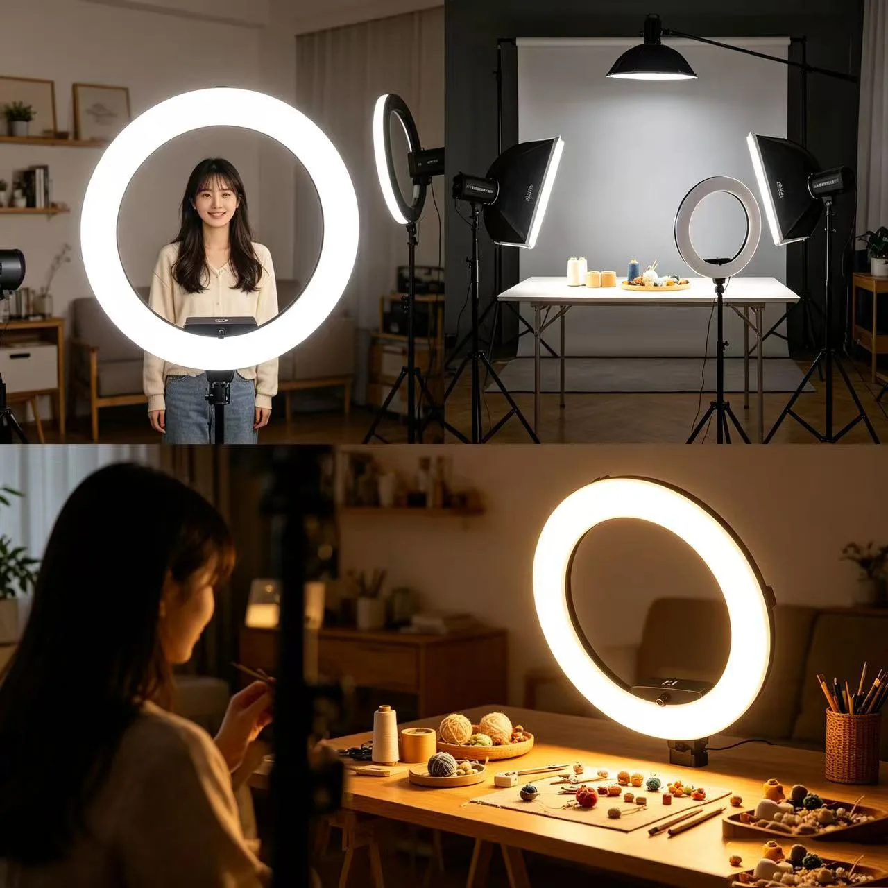 FD-480II ring lamp photographic lighting  96W 480pcs LED Ring Light 3200-9900K for  YouTube Media Film Studio Setup Makeup