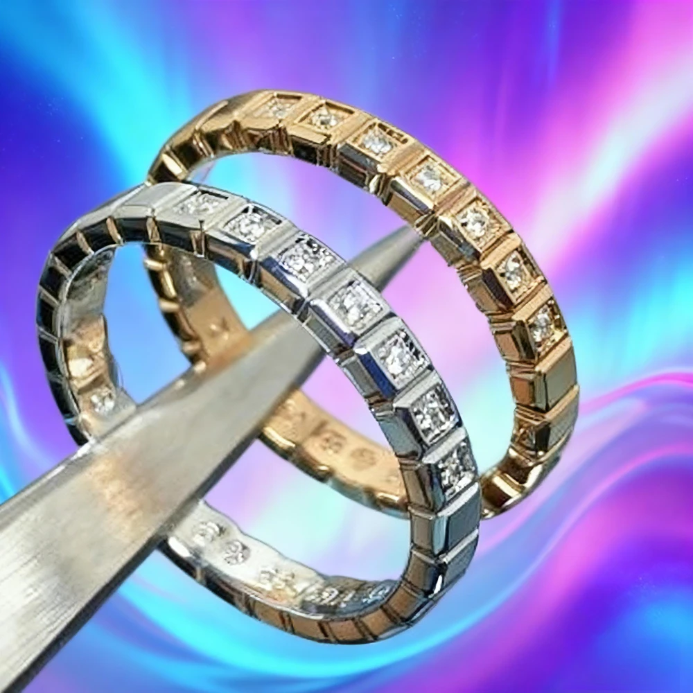 

Новинка 2025, элегантные аксессуары, высококачественное кольцо в стиле кубика льда, кольцо для влюбленных с цирконием AAA для женщин и мужчин, свадебная мода