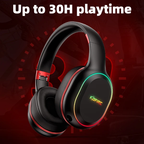 2.4G Professional Wireless Gaming Headsets 3D Surround Sound RGB Gaming Headphones Dual Dynamic For Mutil Platform