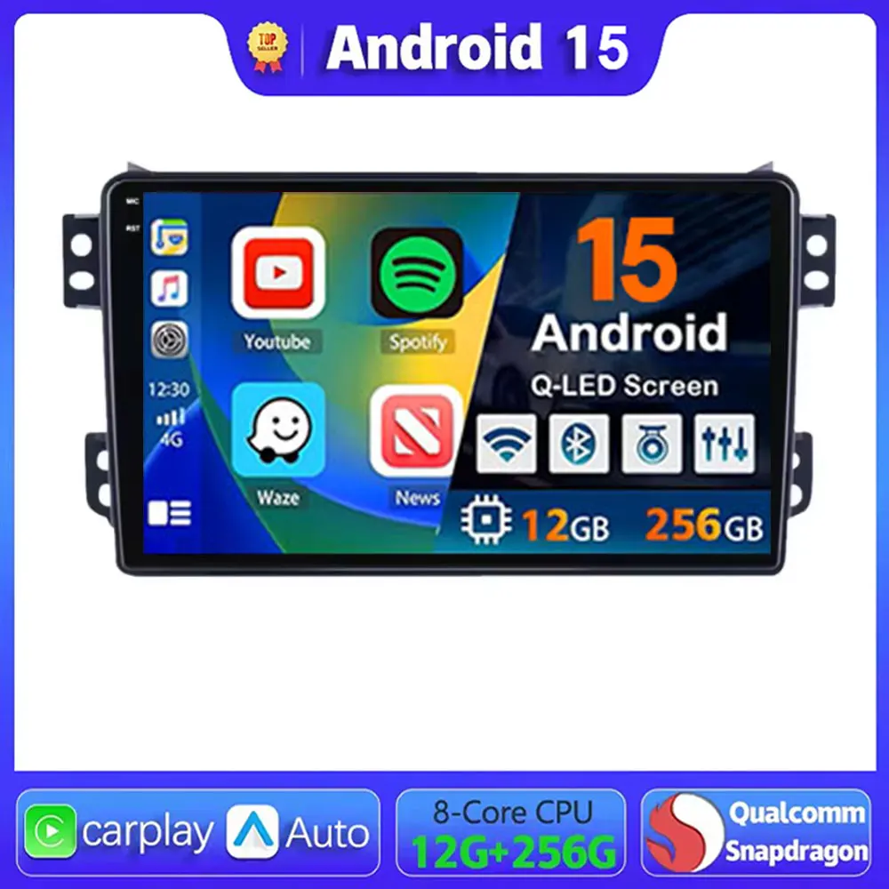 

Android 15 Car Radio For SUZUKI Splash Ritz OPEL Agila 2008 2009 2010 - 2014 Navigation Multimedia Player Stereo GPS WiFi+4G DSP
