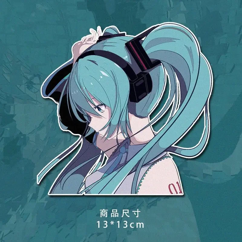 Kawaii New Hatsune Miku Sticker Water Proof Anime Cute Cartoon Diy Mobile Phone Account Patch Sweet Girl Speech Speed Y2k Style