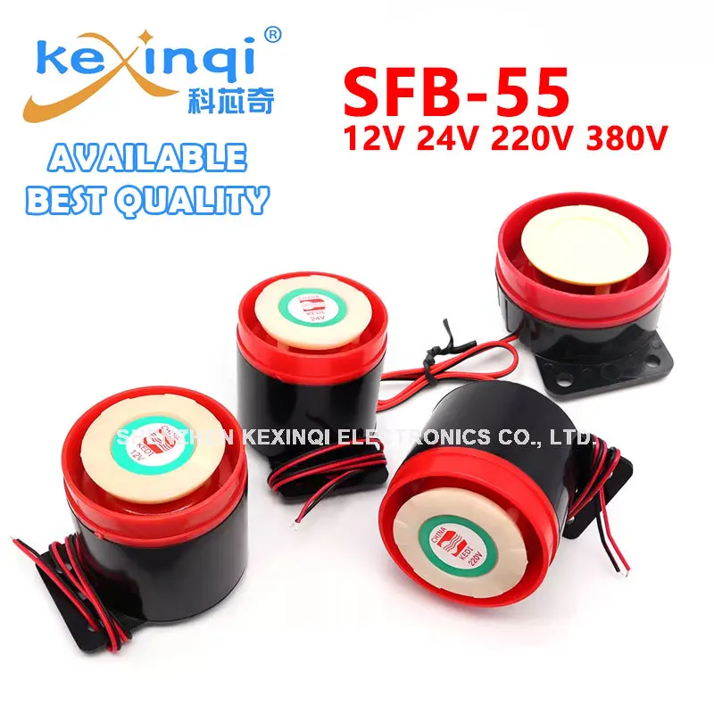 SFB-55 High-decibel DC6-220V Alarm Speaker Sounder 12V 24V 220V 380V Active Passive Buzzer For Arduino Diy Electro