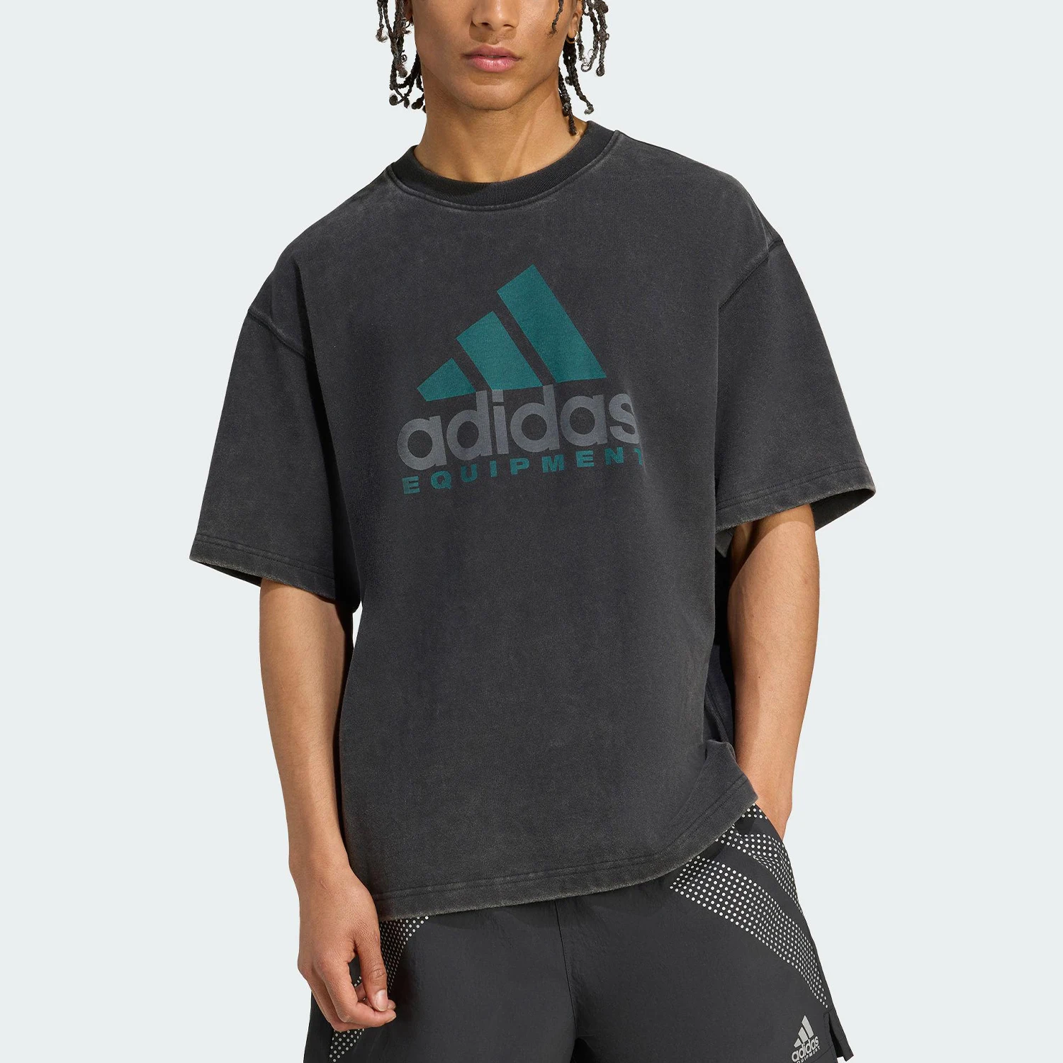 

Оригинальная летняя мужская футболка Adidas с круглым вырезом, свободного кроя, легкая, с короткими рукавами, в стиле ретро, JV5815