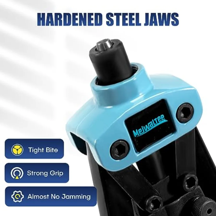 13 수동식 헤비듀티 리벳건 (리벳 100개, 노즈피스 5개 포함) 플라스틱, 금속, 알루미늄 튜브, 스톡, 거터 및 자동차용