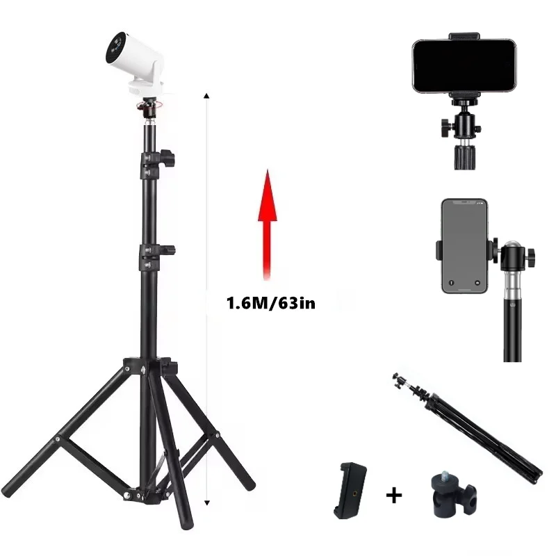 

Портативный кронштейн 50-160 см для HY300 Ultra, штатив для проектора, крепление для мини-проектора, масштабируемая, максимальная несущая способность 1,5 кг