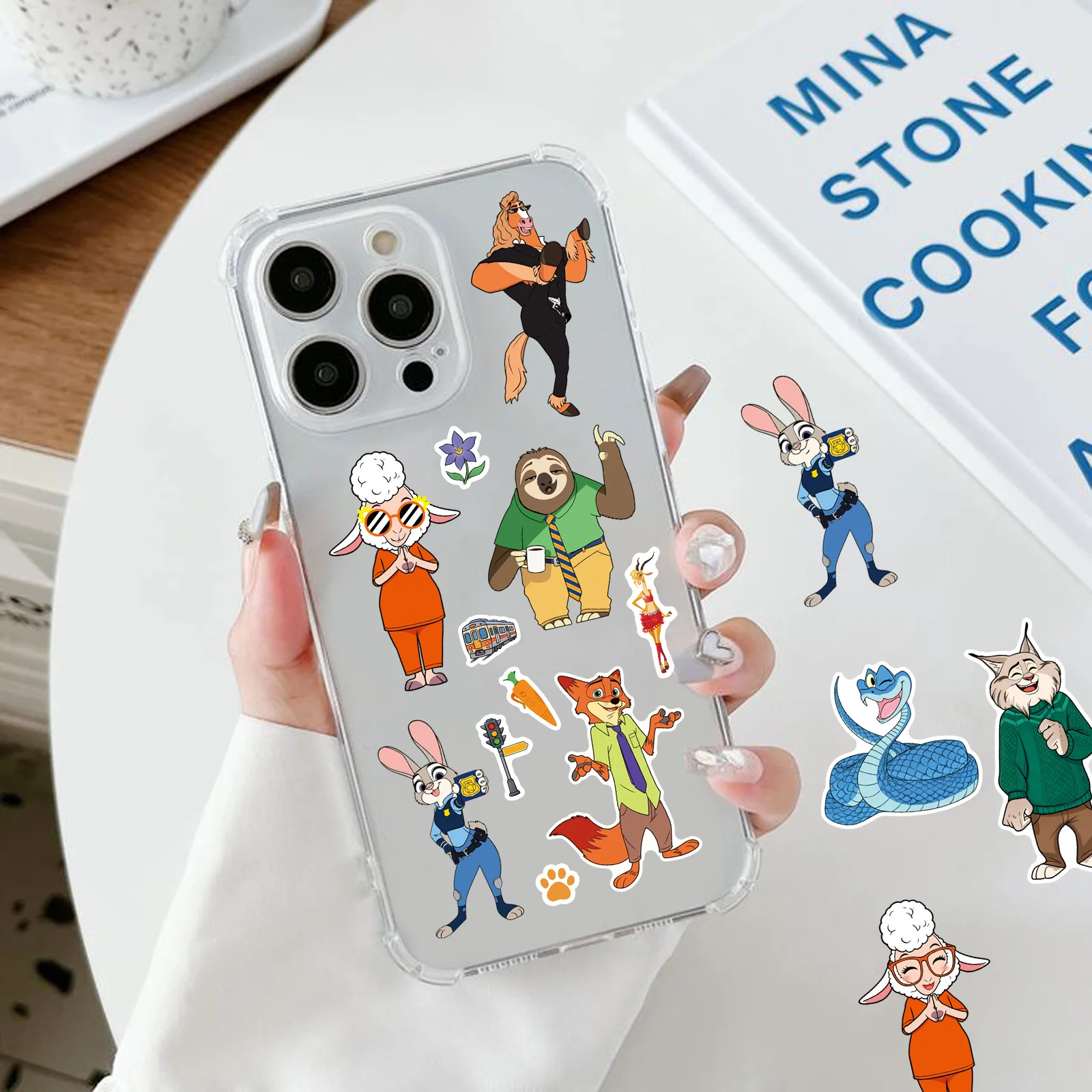 

8/16Sheets Make a Face Zootopia 2 Puzzle Cartoon Stickers Chase Assemble Jigsaw Sticker for Notebook Stationery DIY Toys Secret