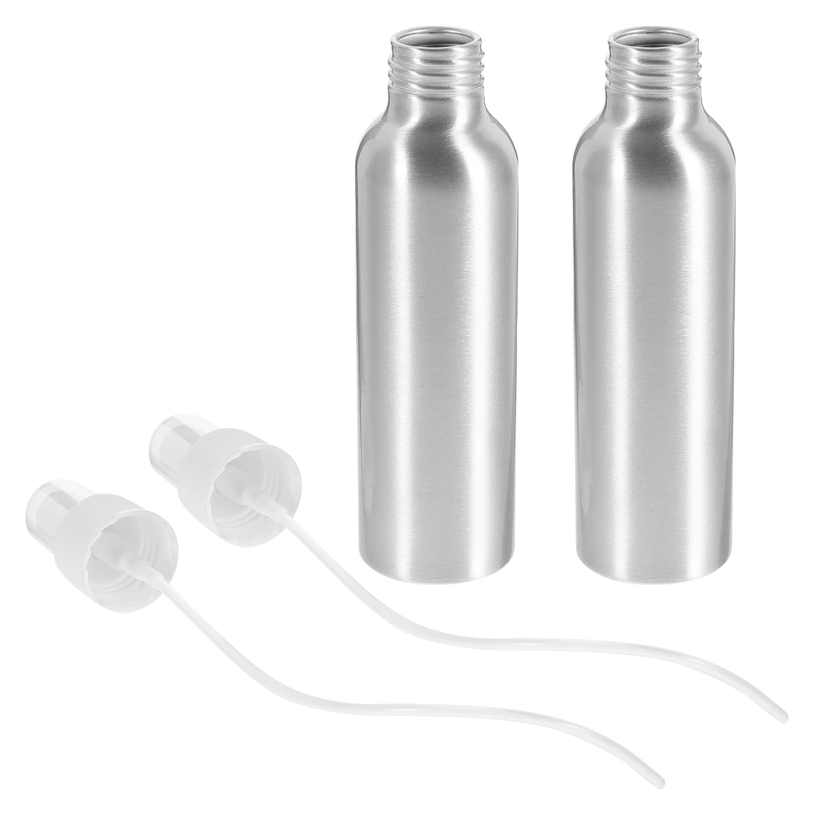 

2pcs Refillable Perfume Bottle Portable Atomizer Travel Empty Bottles Aluminum Fine Mist Toiletry Gel Storage Squeeze Hair