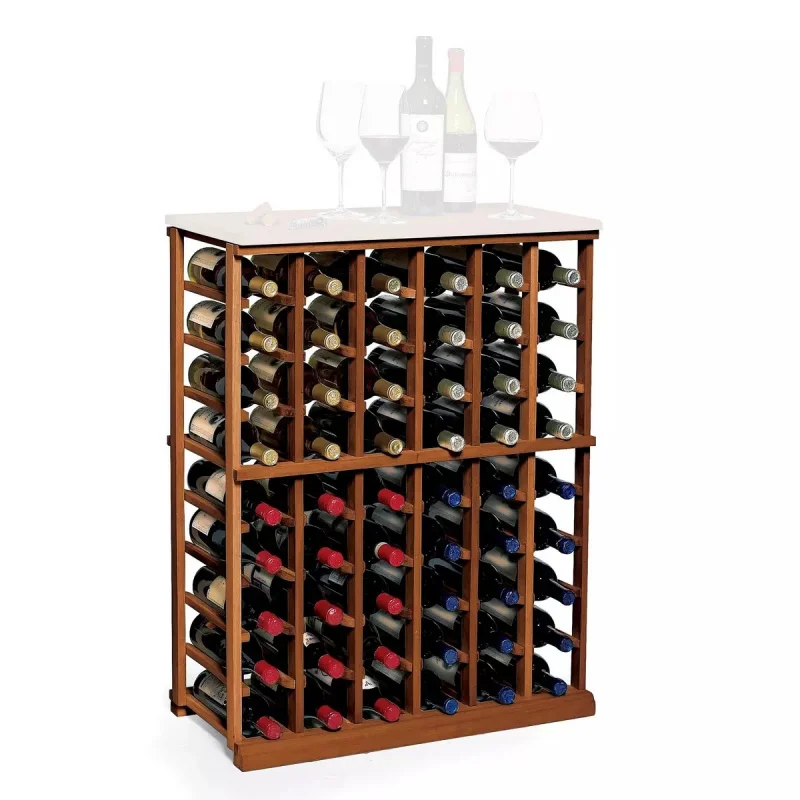 custom.Popular Bottle Wood Standing Countertop Stackable Wine Shelf Storage Red Wine Rack Cabinet Kit Display Racks Wine