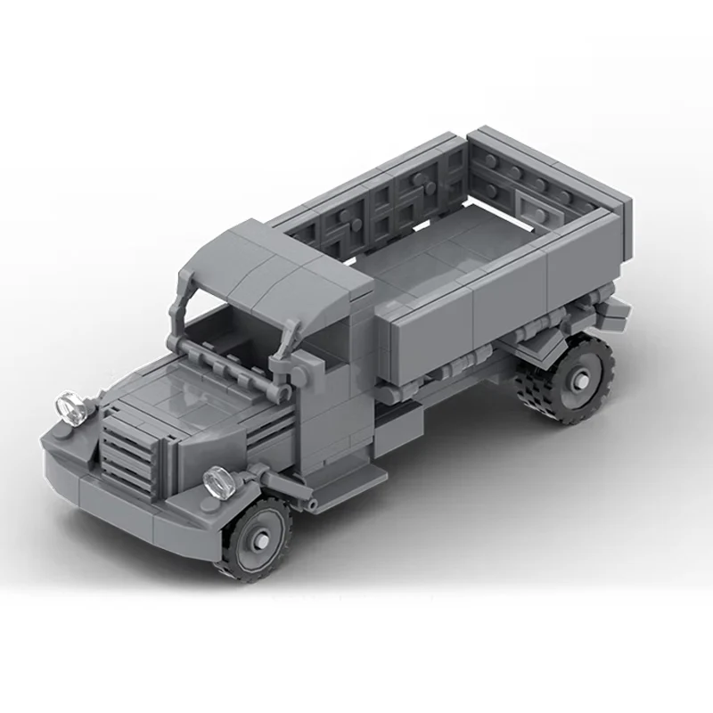 Military Open‑Top Cargo Truck Model MOC Building Bricks War Equipment Style Modular Technology Gifts Holiday Assemble Toys Suit
