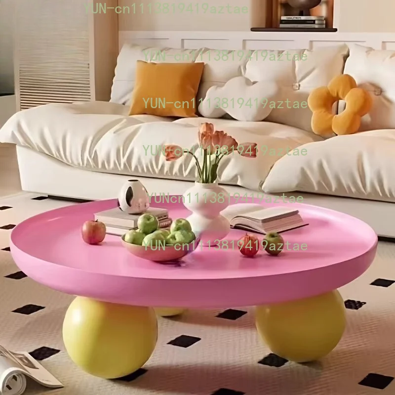 Round coffee table living room household simple modern sofa round table