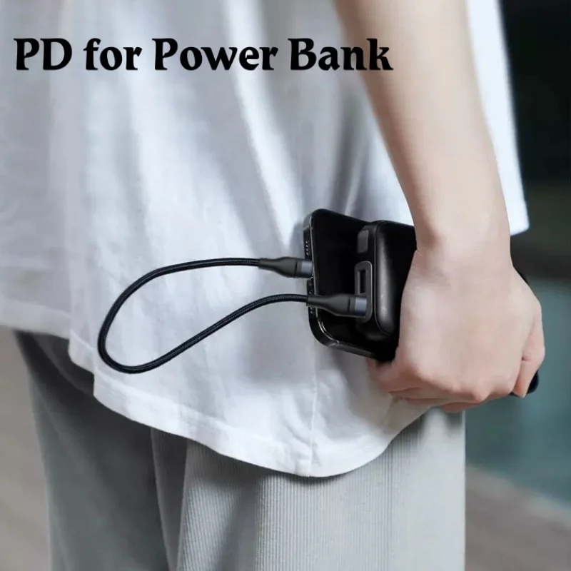 0.25M PD 66W Type C Cable USB C Fast Charging Data Cord Wire USB-C to Type-C Short Portable For Power Bank Mobilephone Charge