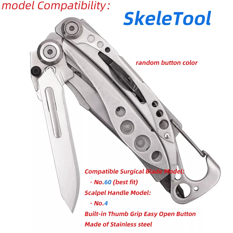 Peça Alça de Bisturi com Aperto de Polegar se Encaixa Lâminas Cirúrgicas No.60 para Leatherman Skeletool Cnc Acessórios Diy 1