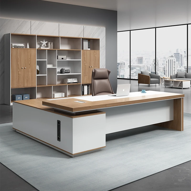 Simple Design Corner Office Desks Computer Modern Wooden With Drawers Office Desks Manager Italian Furniture Er Arbeitet LLOD