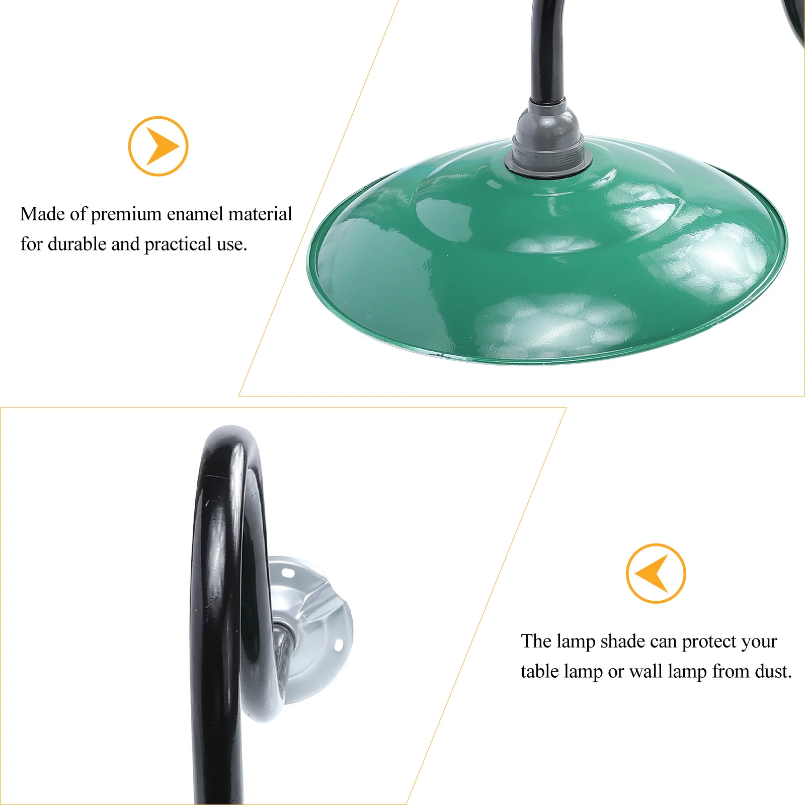 

1pc Vintage Enamel Lamp Shade Retro Style Dustproof Cover For Table Floor Bedside Pendant Wall Lamp Decorative Lighting