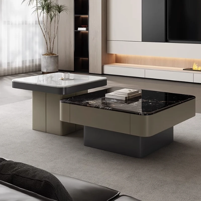 

Luxury Modern Coffee Table Multifunctional Hidden Minimalist Glass Coffee Table Decor Center Mesa De Centro Sala Furniture Home