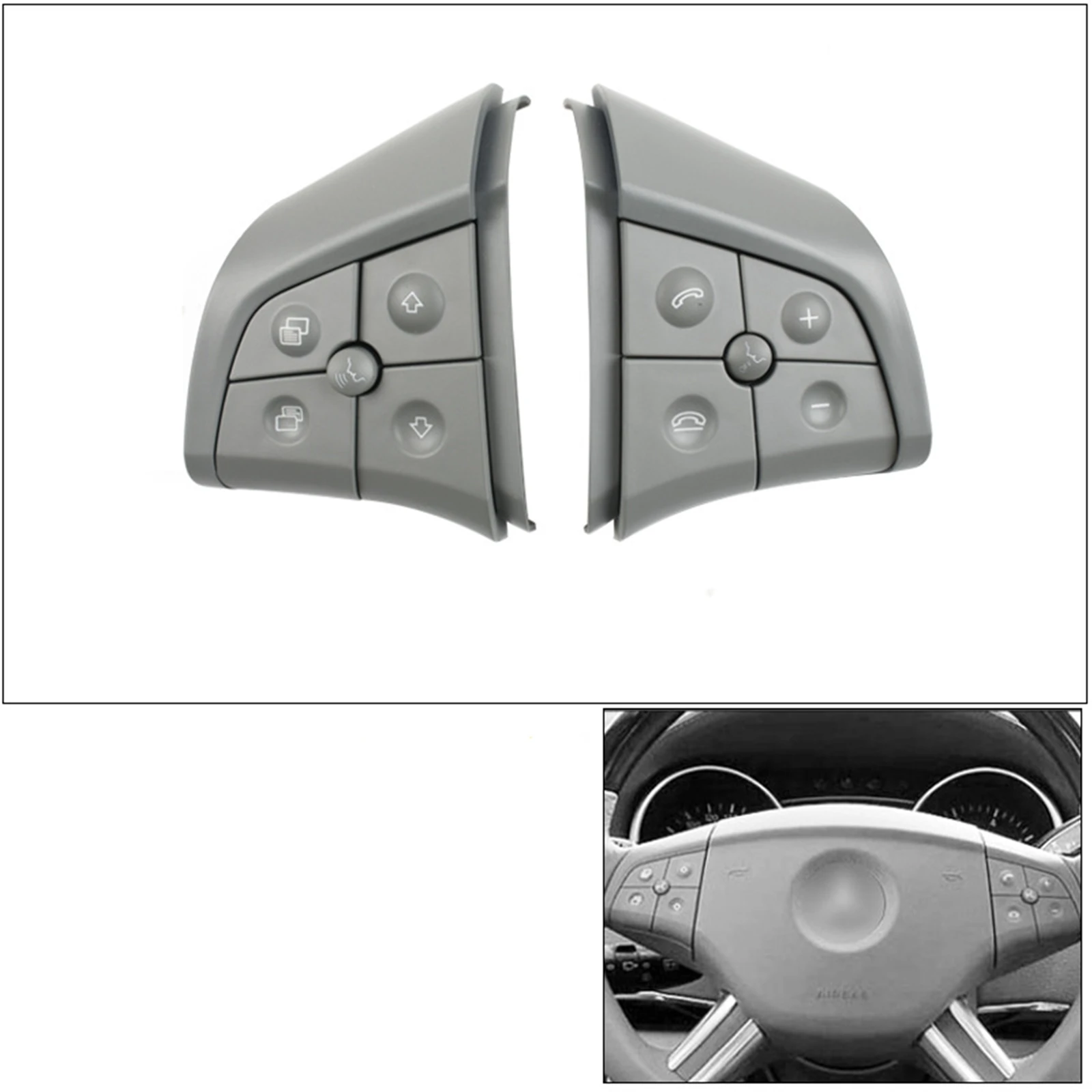 Interior Steering Wheel Control Switch Button 5 Button For Mercedes Benz W164 GL ML W251 R Class W245 B Class Advance Version
