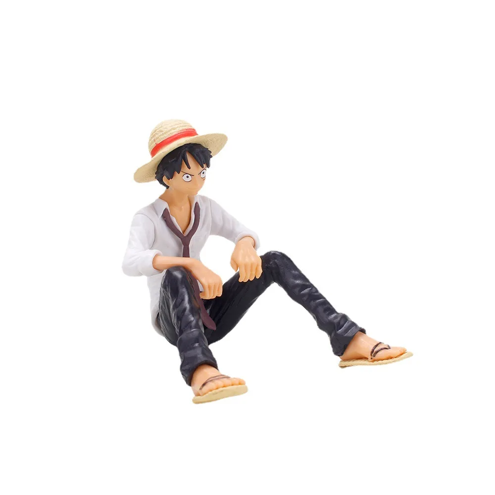 12CM One Piece Monkey D Luffy Classic Anime PVC Action Figure Statue Model Toys Doll Cake Car Decoration Collection Kid Gifts