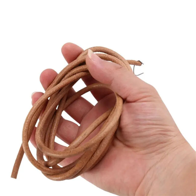 ABWR-5Pcs 72 Inch 183 Cm Leather Belt Treadle Parts + Hook For Singer Sewing Machine