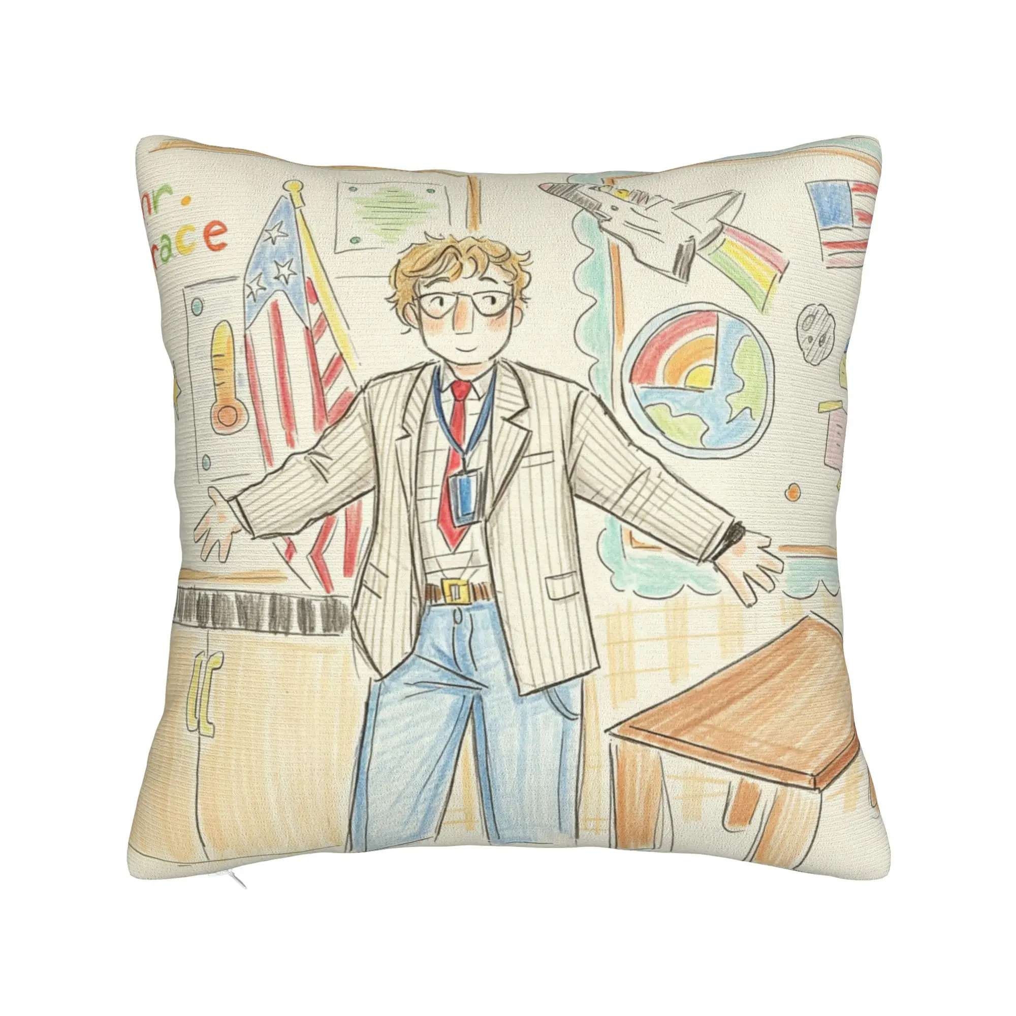 Project Hail Mary Square Pillow Case Ryland Grace Rockys Cushion Cover Fashion Polyester Decorative Pillowcase for Home 40*40cm
