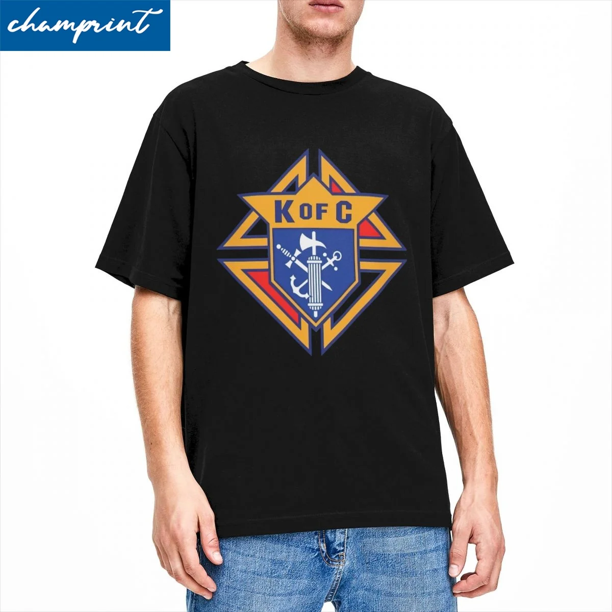 

Knights Of Columbus Logo for Men Women T Shirt Creative Tee Shirt Short Sleeve O Neck T-Shirt 100% Cotton Gift Clothing