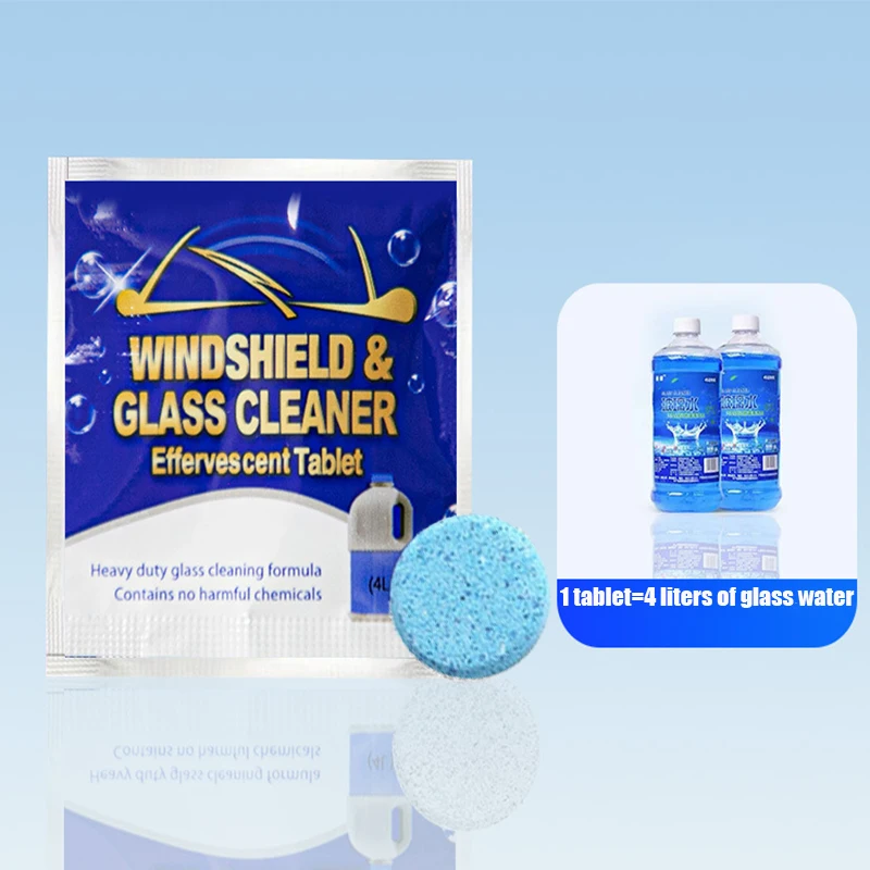 Car Windscreen Cleaner Effervescent Tablet Auto Wiper Glass Solid Cleaning Concentrated Tablets Detergent Car Accessories