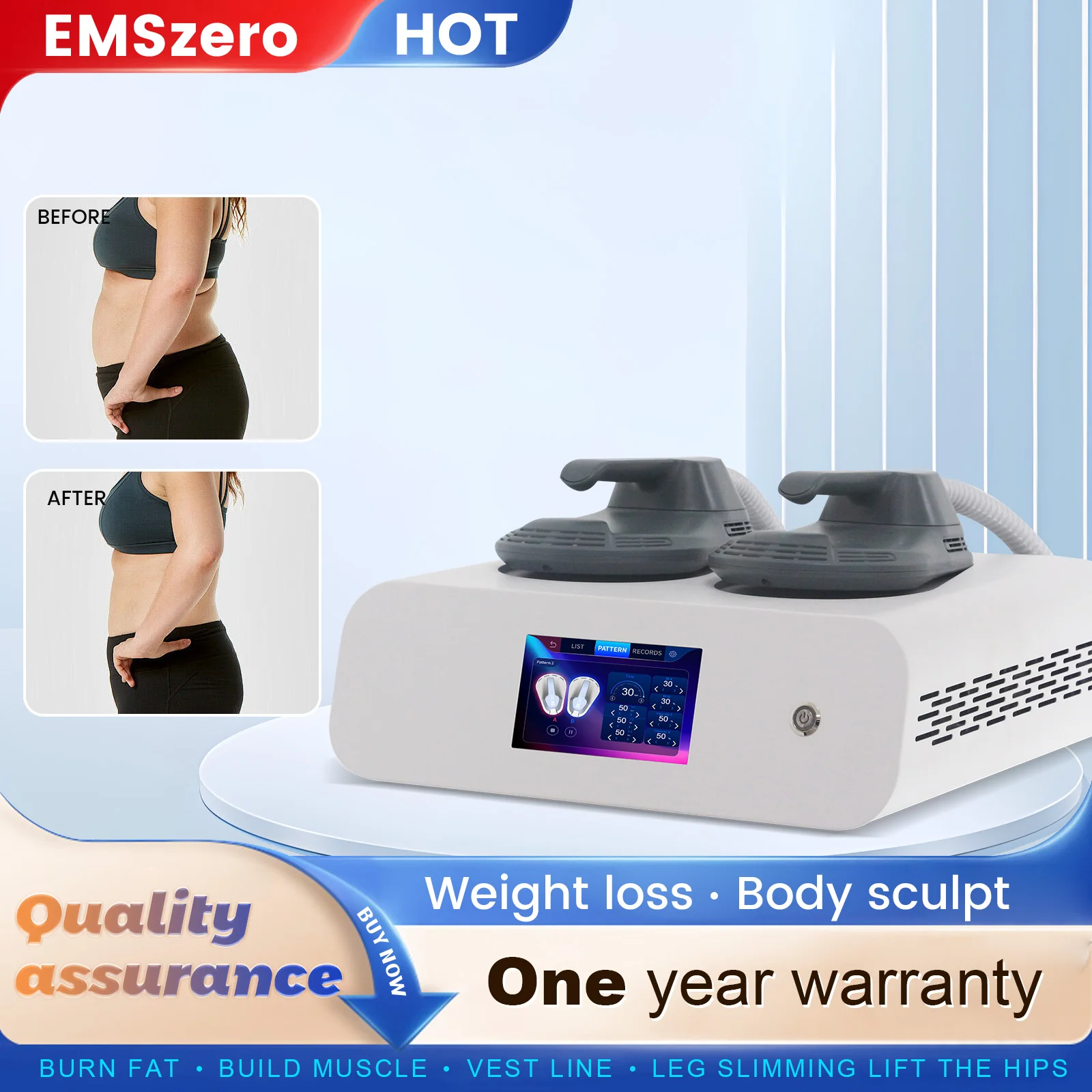 

Emszero RF Sculpting EMS Body Sculpt Machine Hi-emt Muscle Stimulation Massager Electromagnetic Fat Slimming NOVA EMSzeroNeo