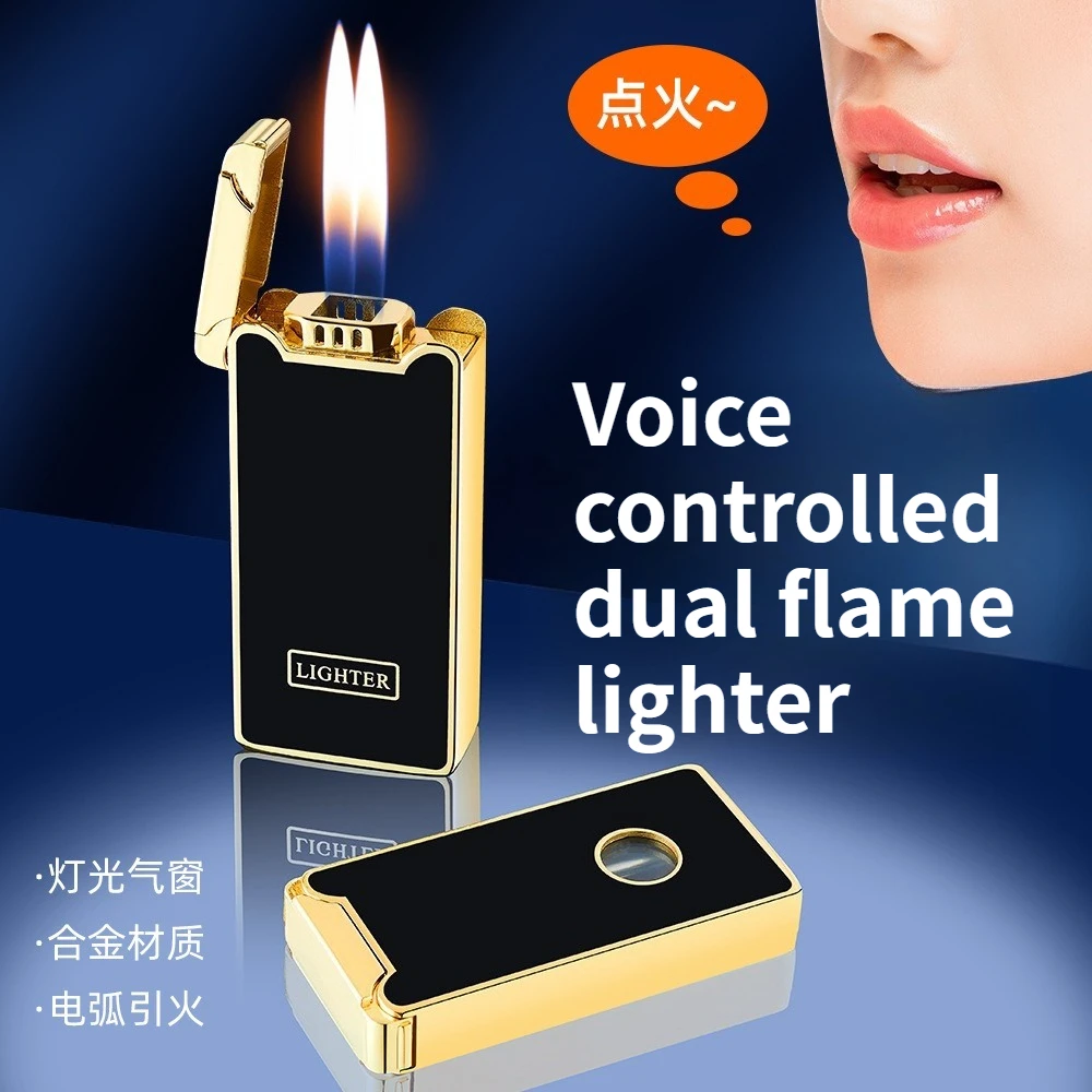 Gas Electric Hybrid Voice Controlled Induction Ignition Butane Lighter with Multiple Ignition Methods Arc Ignition Lighter